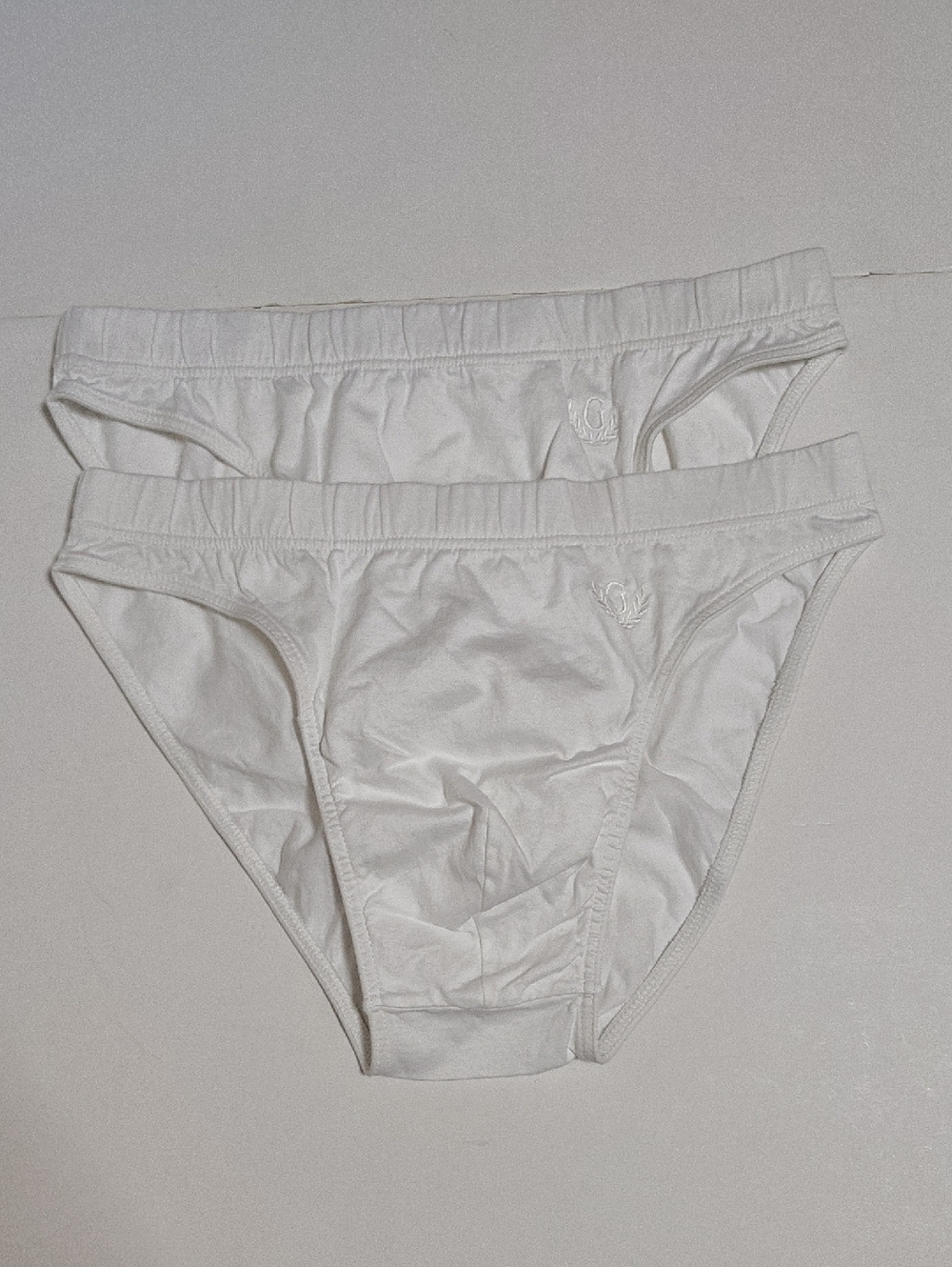 Garda White lisle men's briefs  2 Pairs Sz L